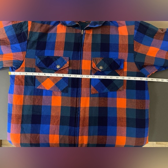 The North Face Reversible Plaid Jacket Size M Blue Shacket Quilted Flannel Coat - Picture 9 of 16